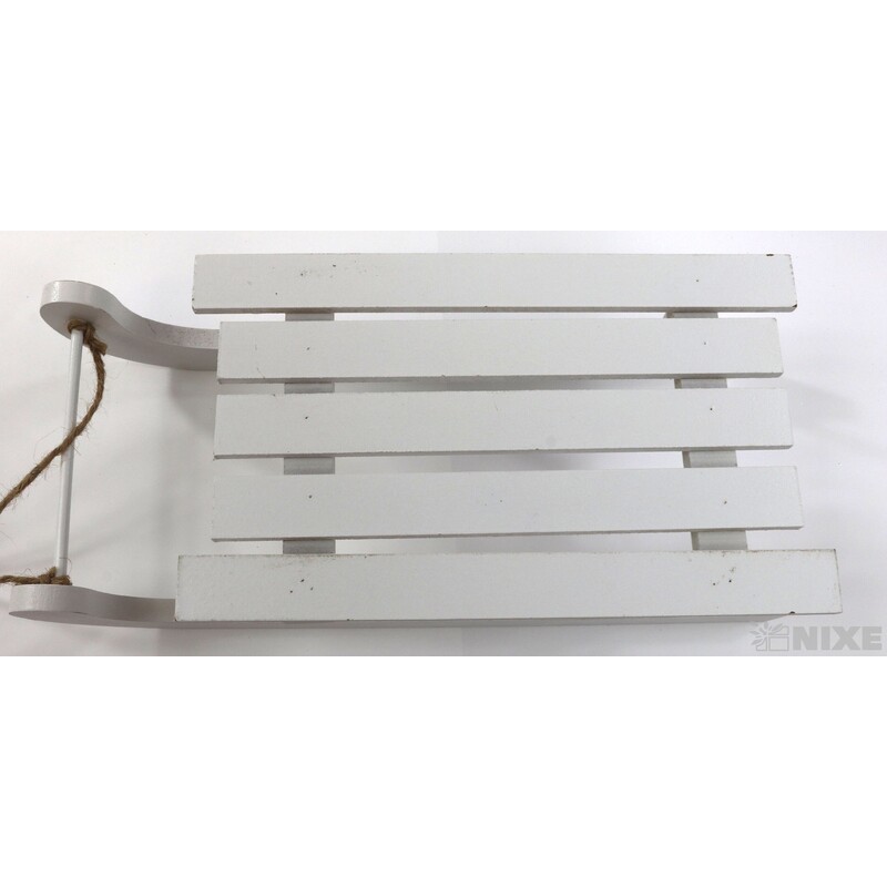 SÁŇKY DŘEVO 29cm*BÍLÁ