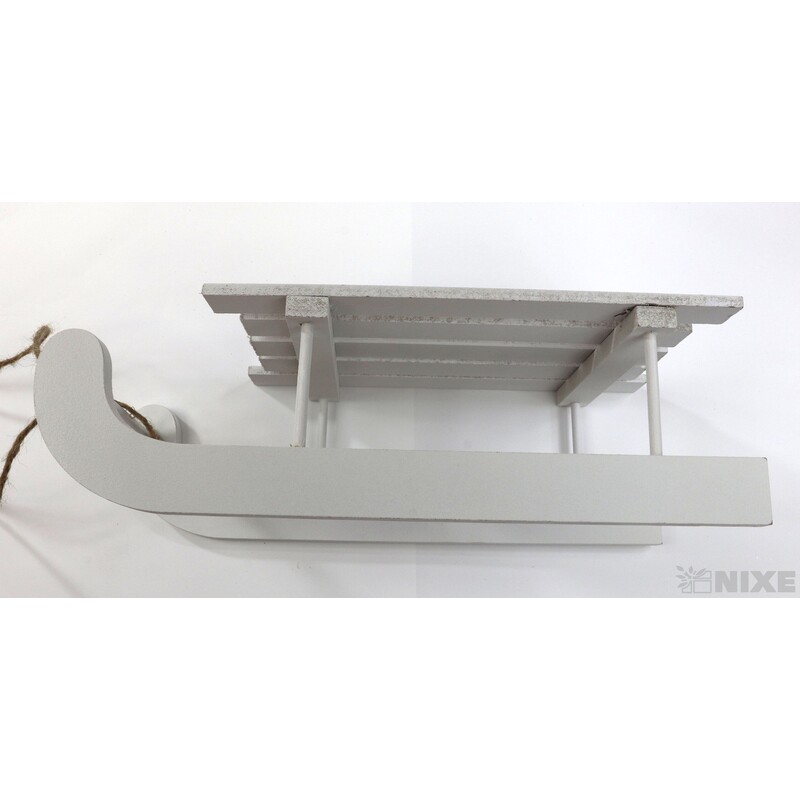 SÁŇKY DŘEVO 29cm*BÍLÁ