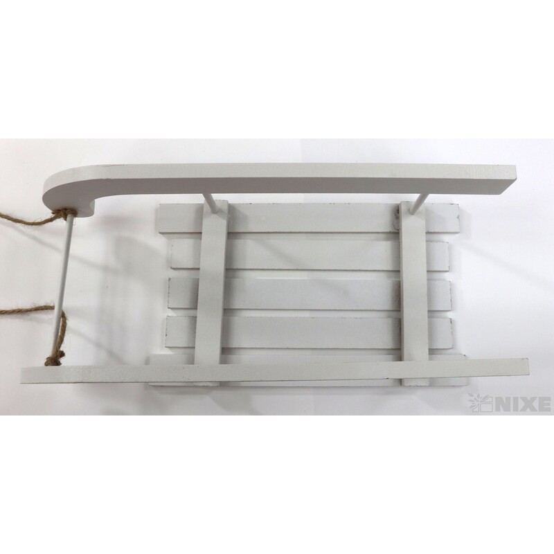 SÁŇKY DŘEVO 29cm*BÍLÁ