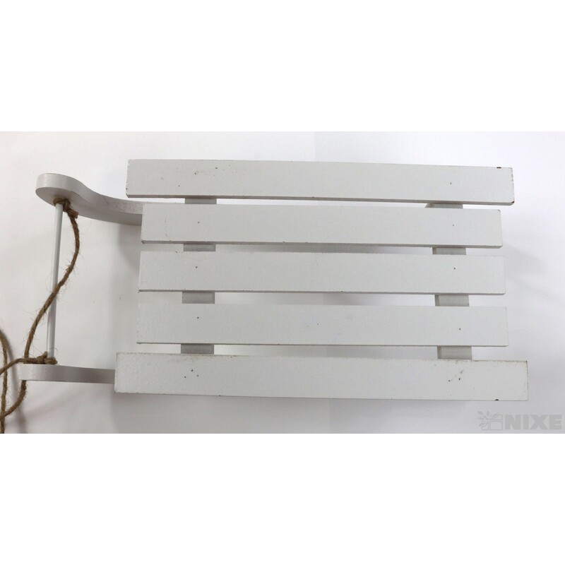 SÁŇKY DŘEVO 29cm*BÍLÁ