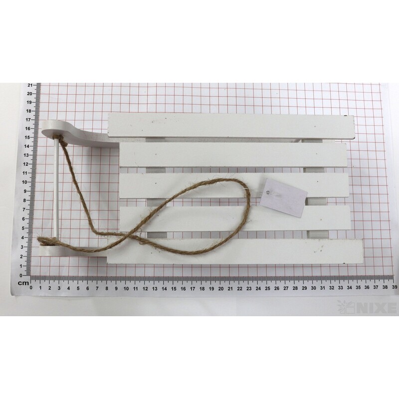 SÁŇKY DŘEVO 29cm*BÍLÁ