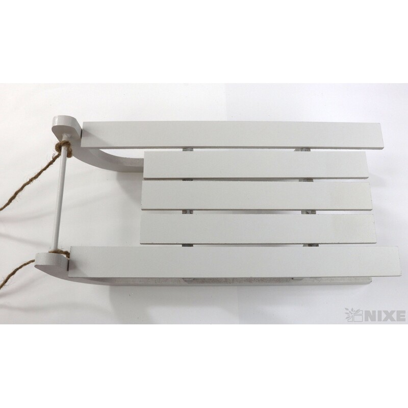 SÁŇKY DŘEVO 30cm*BÍLÁ