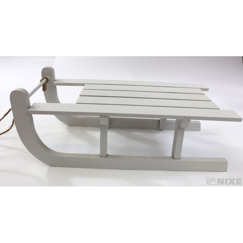 SÁŇKY DŘEVO 30cm*BÍLÁ