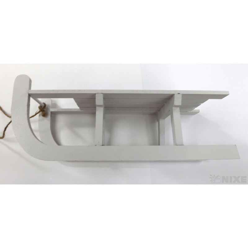 SÁŇKY DŘEVO 30cm*BÍLÁ