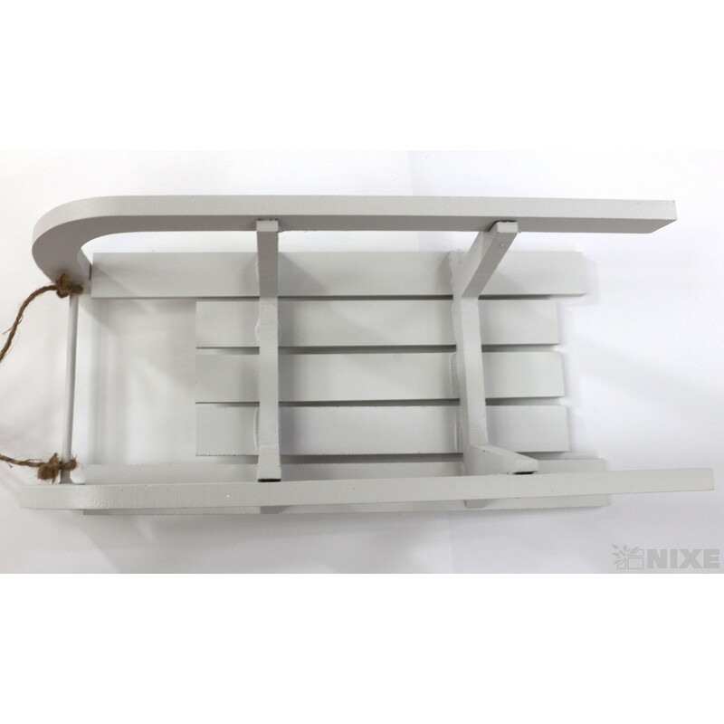 SÁŇKY DŘEVO 30cm*BÍLÁ