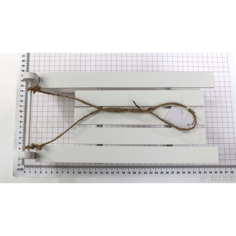 SÁŇKY DŘEVO 30cm*BÍLÁ