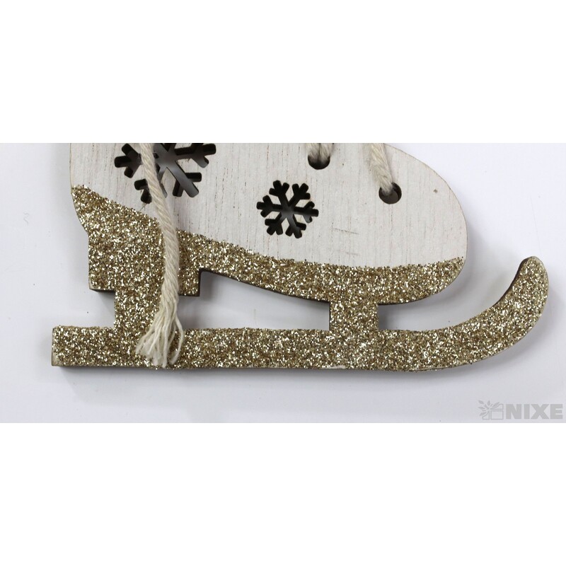 BRUSLE DŘEVO 12x10cm 2ks*BÍLÁ