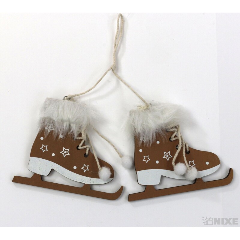 BRUSLE DŘEVO 10x9,5cm 2ks*HNĚDÁ