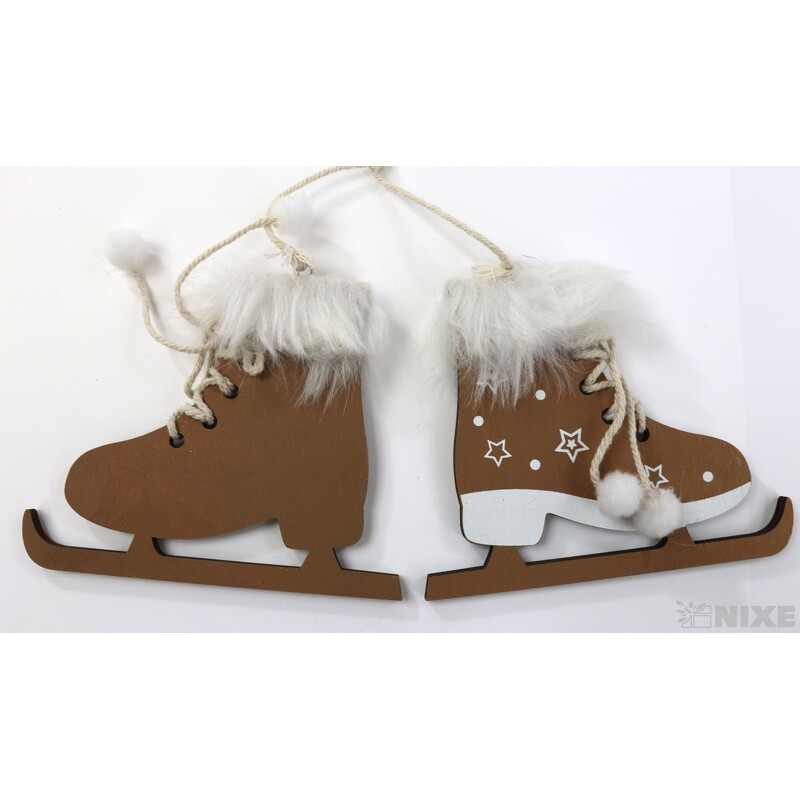 BRUSLE DŘEVO 10x9,5cm 2ks*HNĚDÁ