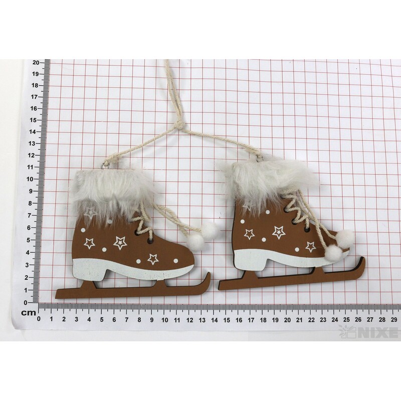 BRUSLE DŘEVO 10x9,5cm 2ks*HNĚDÁ