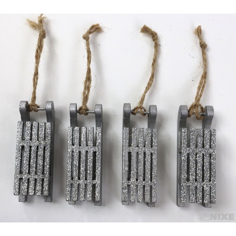 SÁŇKY DŘEVO 8cm 4ks*MIX BAREV