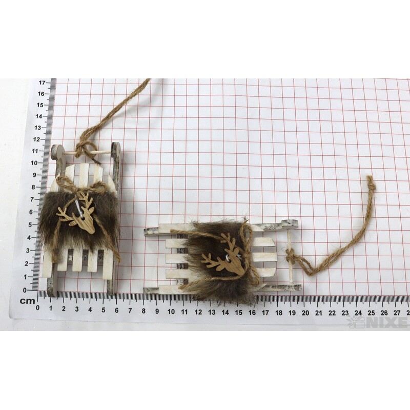 SÁŇKY DŘEVO 11cm 2ks V+