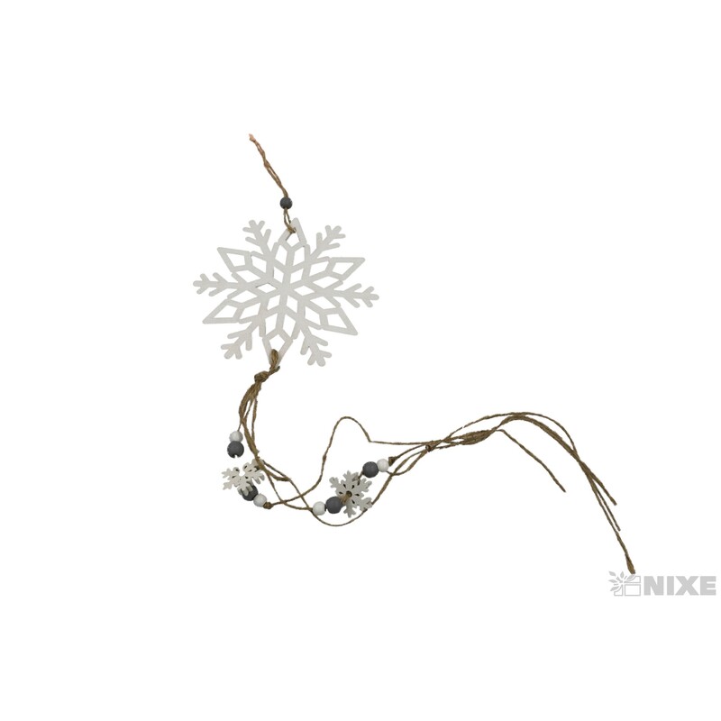 ZÁVĚS VLOČKA 11,5cm*BÍLÁ