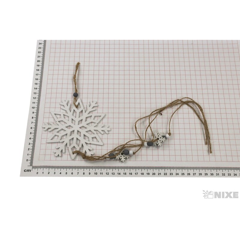 ZÁVĚS VLOČKA 11,5cm*BÍLÁ