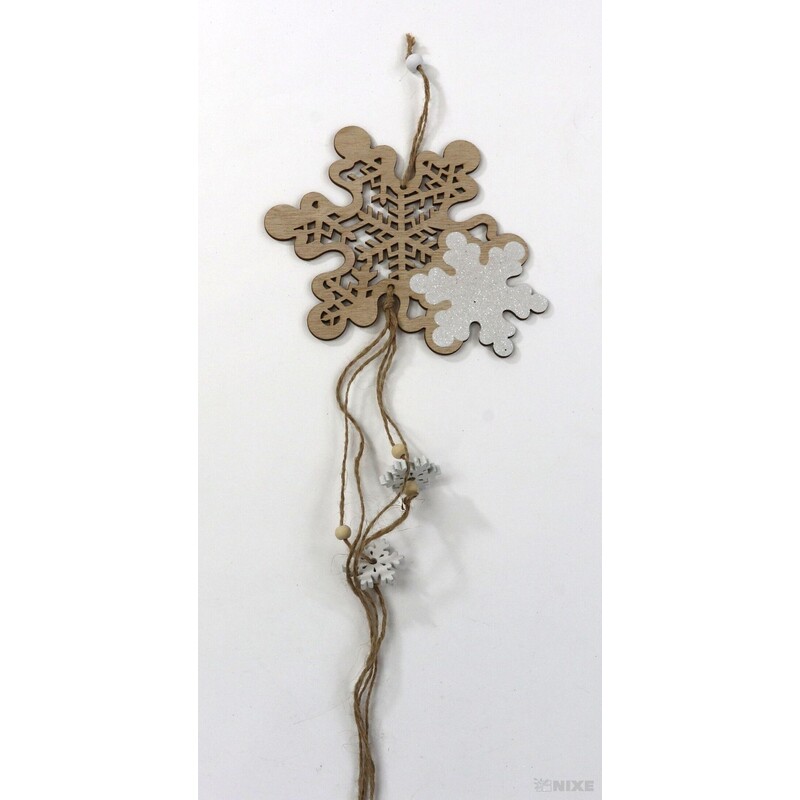 ZÁVĚS VLOČKA 15cm*PŘÍRODNÍ