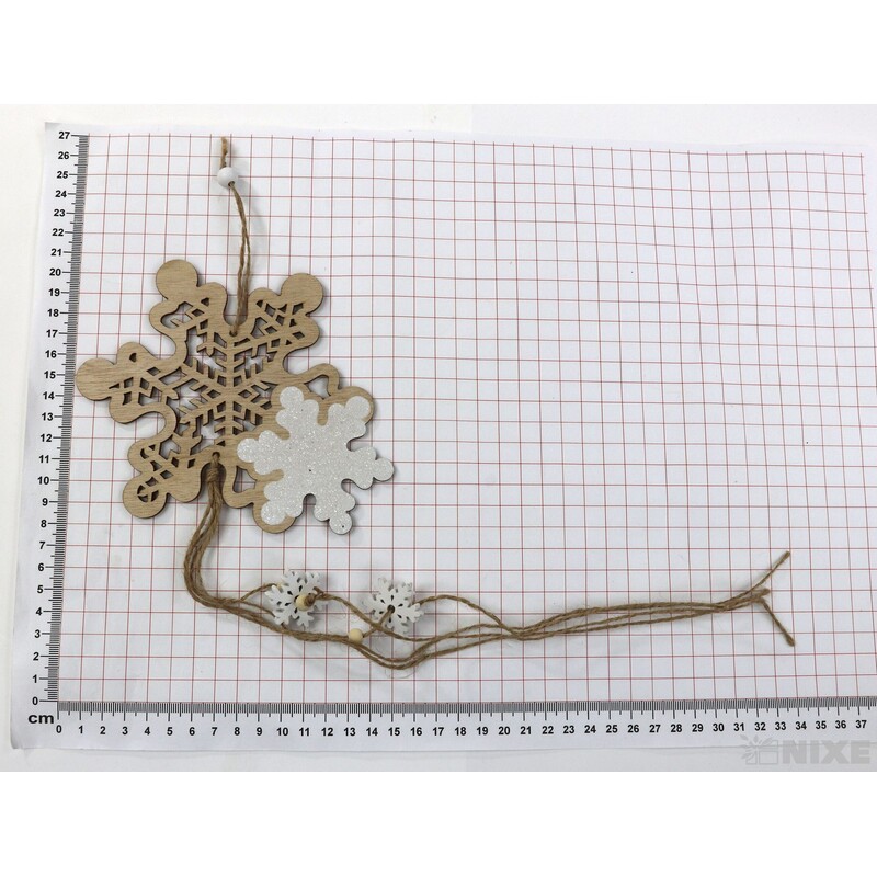 ZÁVĚS VLOČKA 15cm*PŘÍRODNÍ