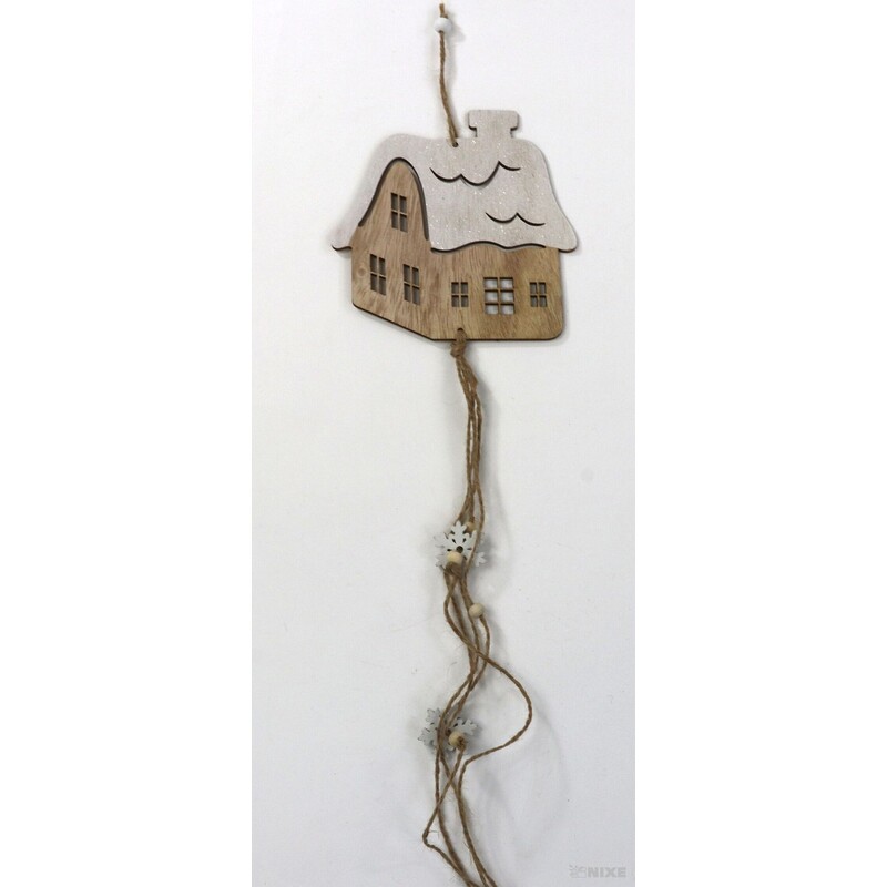 ZÁVĚS DOMEČEK 14cm*PŘÍRODNÍ