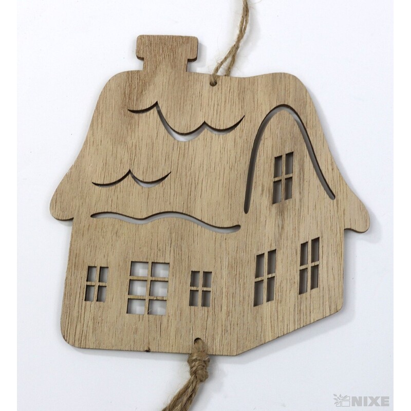 ZÁVĚS DOMEČEK 14cm*PŘÍRODNÍ