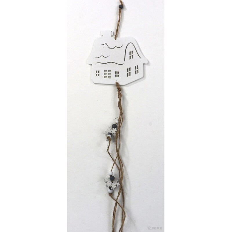 ZÁVĚS DOMEČEK 14cm*BÍLÁ