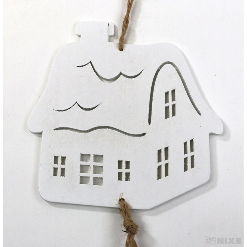 ZÁVĚS DOMEČEK 14cm*BÍLÁ