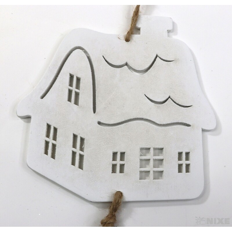 ZÁVĚS DOMEČEK 14cm*BÍLÁ