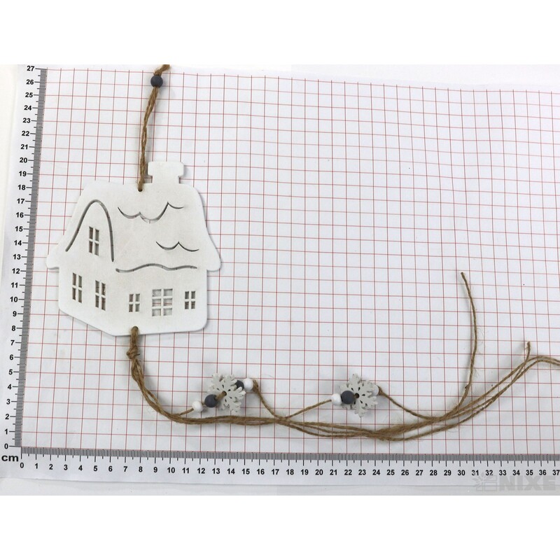 ZÁVĚS DOMEČEK 14cm*BÍLÁ