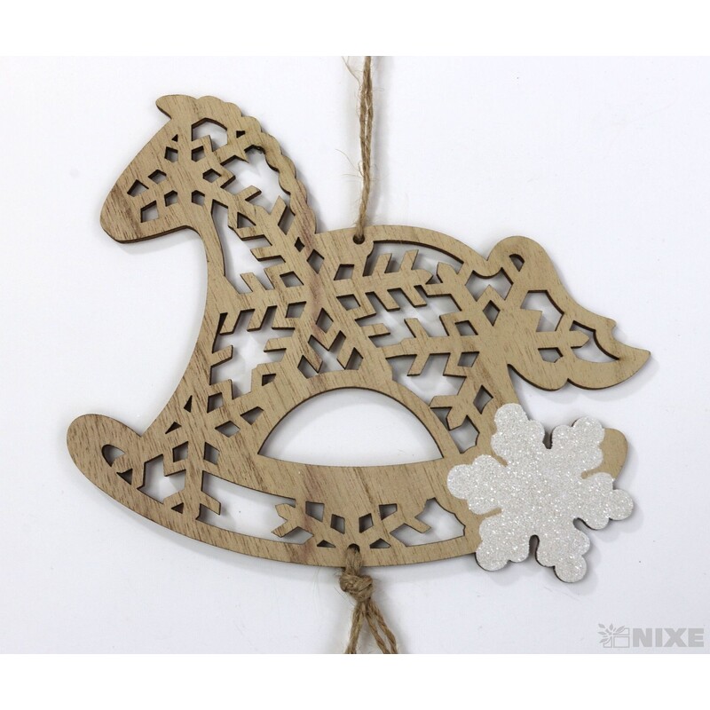 ZÁVĚS KONÍK 16cm*PŘÍRODNÍ