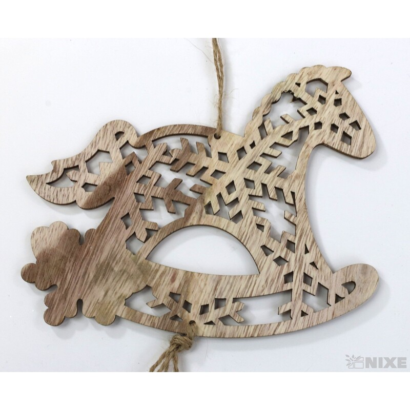 ZÁVĚS KONÍK 16cm*PŘÍRODNÍ