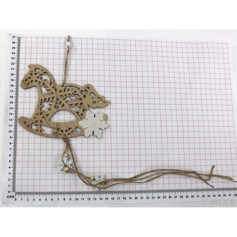 ZÁVĚS KONÍK 16cm*PŘÍRODNÍ