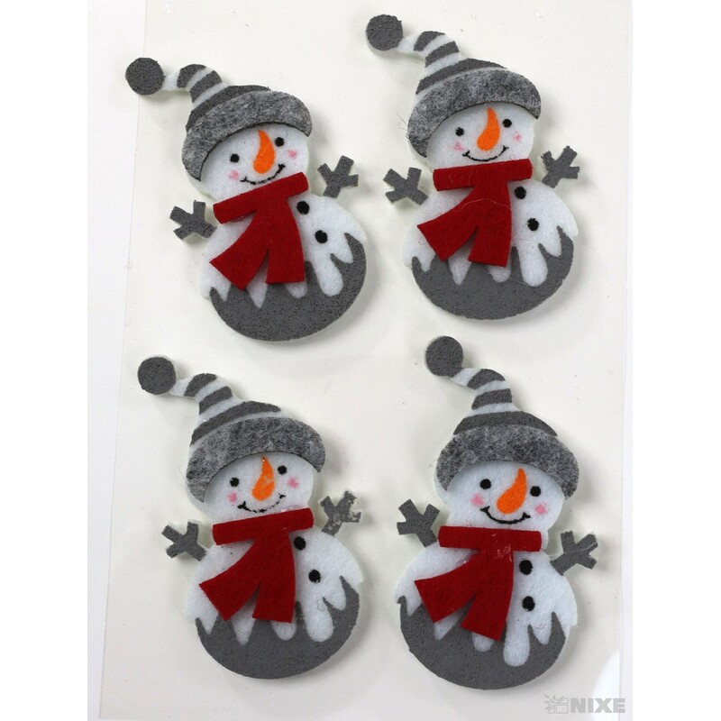 SNĚHULÁK NALEP. MIX 4ks 5,5cm*