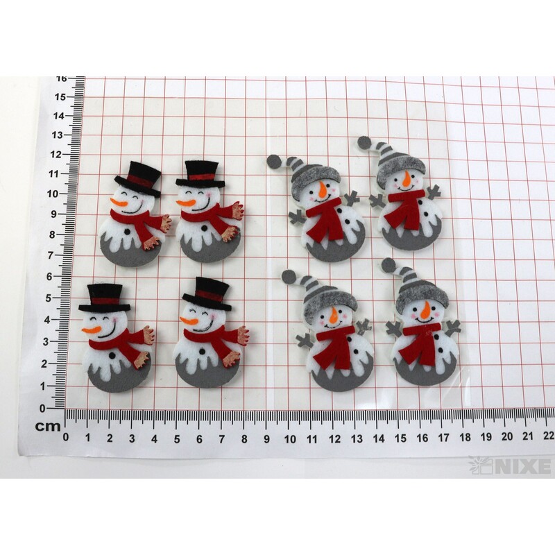 SNĚHULÁK NALEP. MIX 4ks 5,5cm*