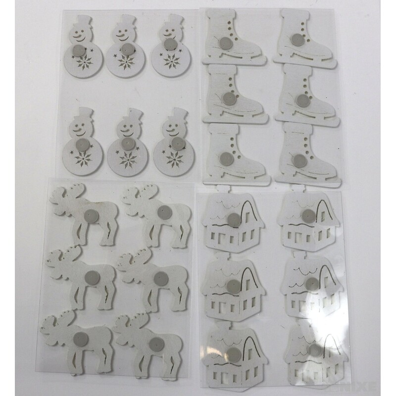 VÁNOCE NALEP. 4,5cm 6ks*