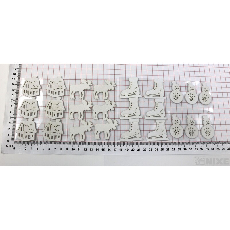 VÁNOCE NALEP. 4,5cm 6ks*