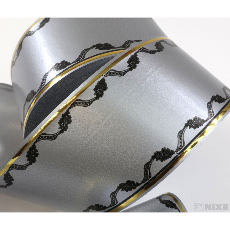 POHŘEBNÍ PÁSEK 60mmx50yd TISK*STŘÍBRNÁ