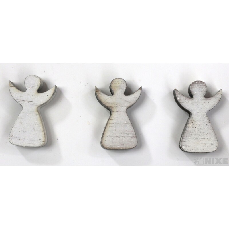 ANDĚL DŘEVO 2,5cm 48ks*BÍLÁ