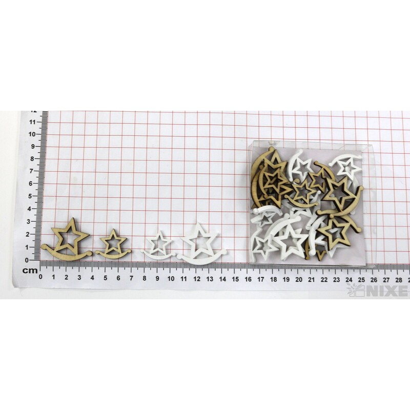 HVĚZDA 5cm 24ks*MIX BAREV