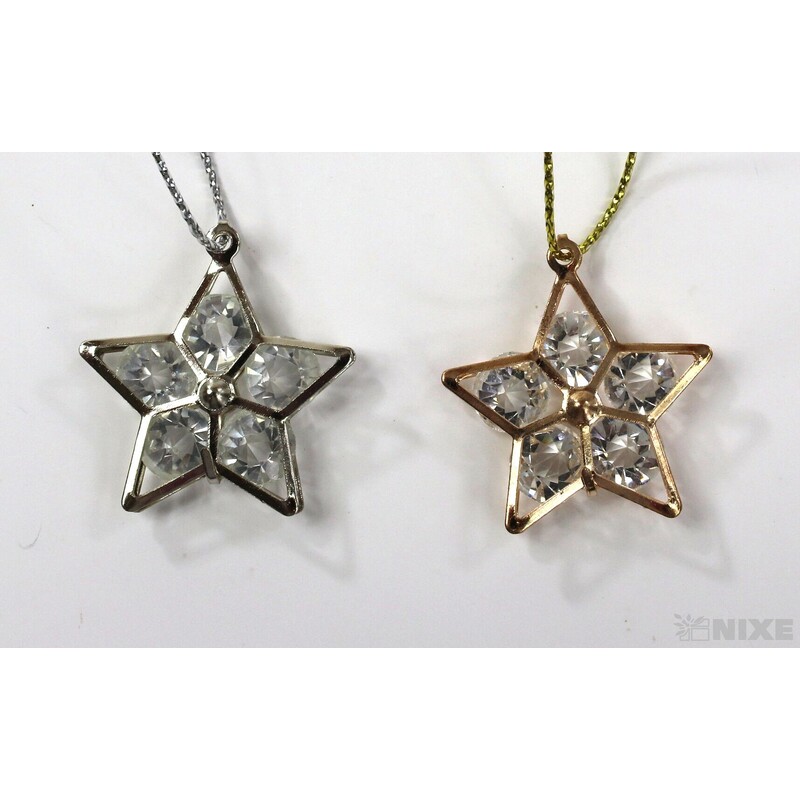 ZÁVĚS AKRYL HVĚZDA 9ks 3cm*MIX BAREV