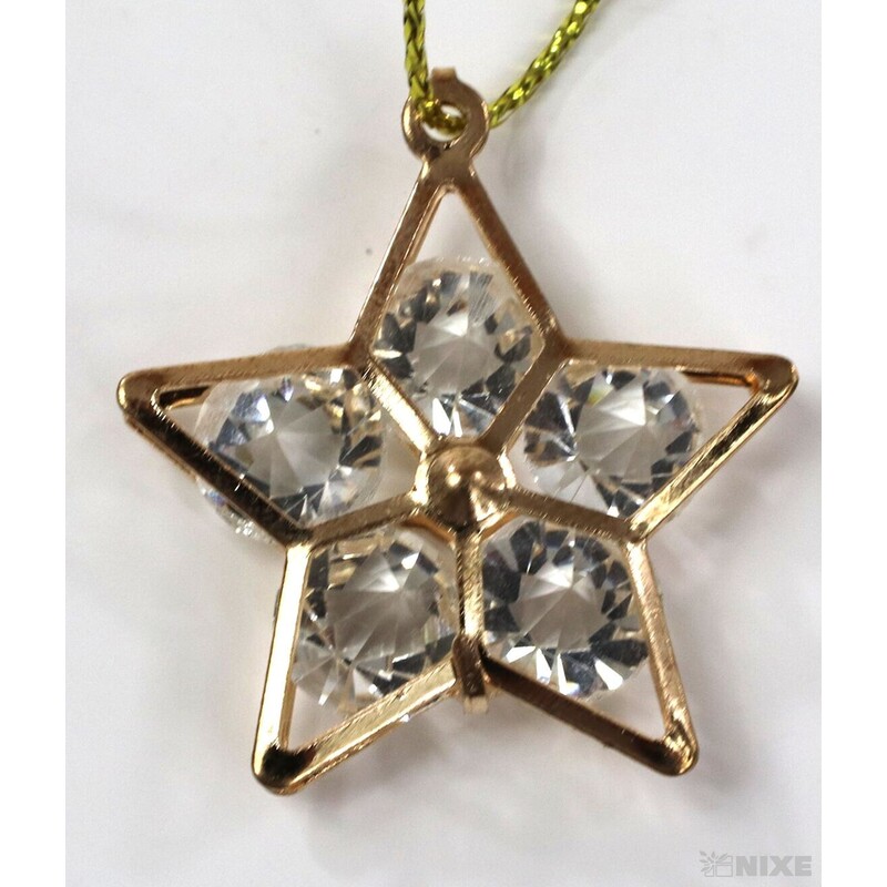 ZÁVĚS AKRYL HVĚZDA 9ks 3cm*MIX BAREV