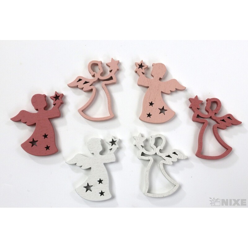 ANDĚL 4cm 24ks*MIX BAREV