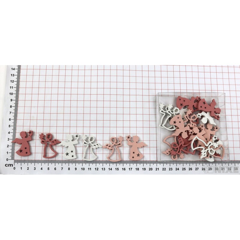 ANDĚL 4cm 24ks*MIX BAREV