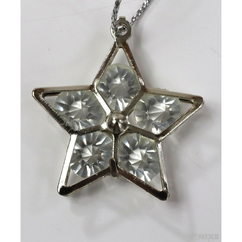 ZÁVĚS AKRYL HVĚZDA 7ks 2-5cm*STŘÍBRNÁ