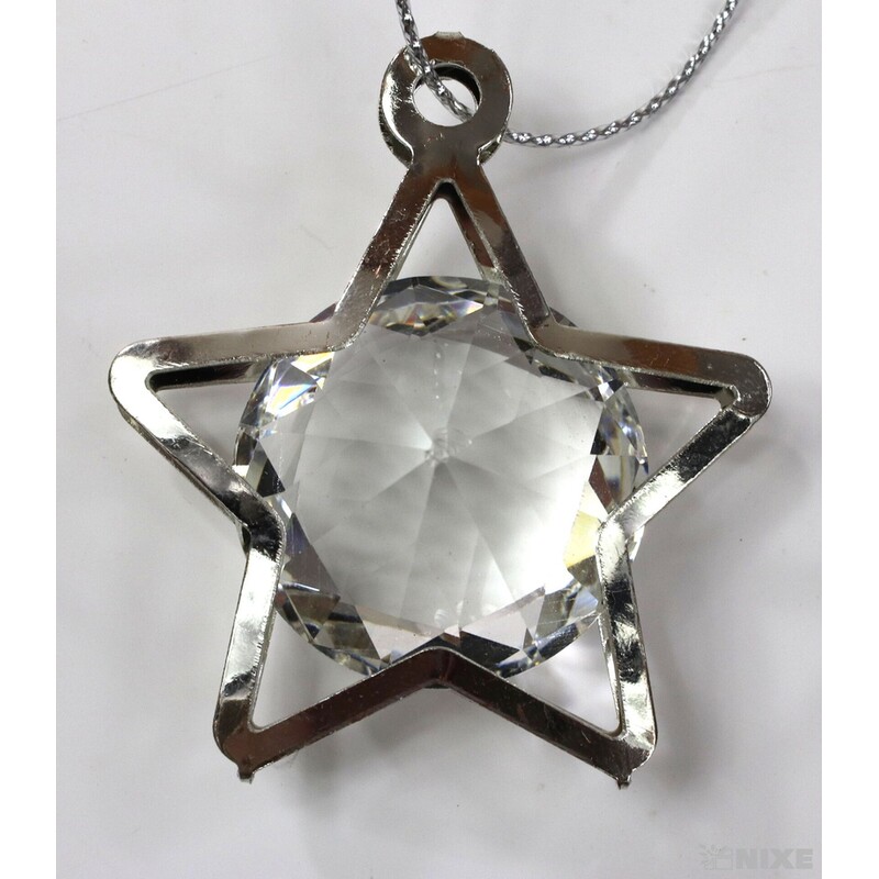 ZÁVĚS AKRYL HVĚZDA 7ks 2-5cm*STŘÍBRNÁ