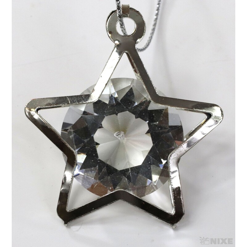 ZÁVĚS AKRYL HVĚZDA 7ks 2-5cm*STŘÍBRNÁ