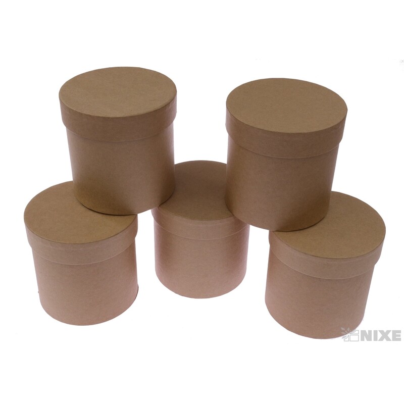 KVĚTINOVÝ BOX 5ks pr. 12x12cm*PŘÍRODNÍ