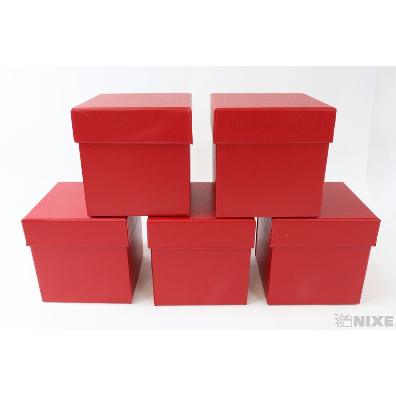 KRABICE 5ks 11x10x10cm*ČERVENÁ