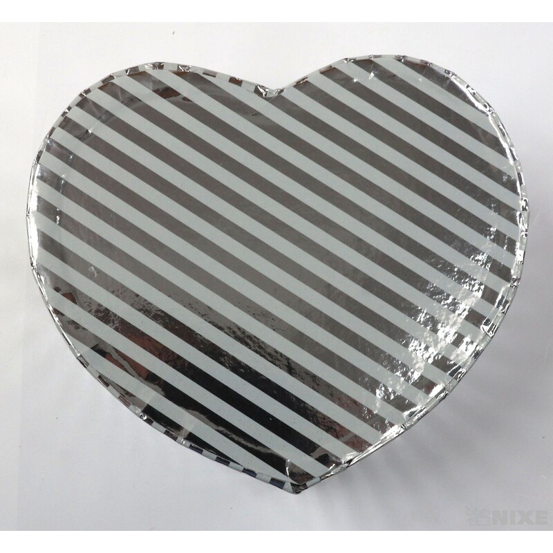 KRABICE SRDCE 13x7cm 11x6 10x5*STŘÍBRNÁ