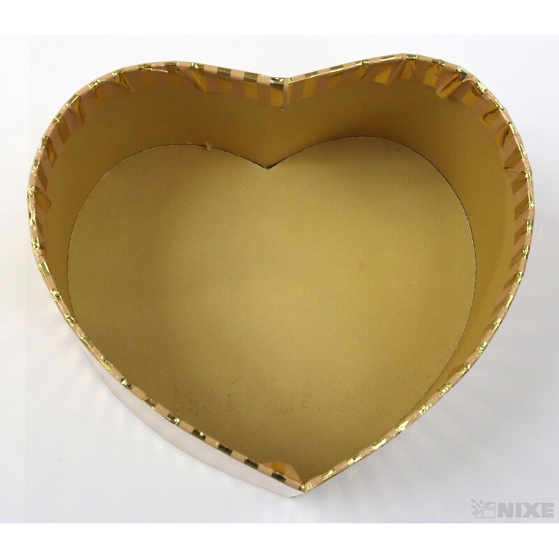 KRABICE SRDCE 13x7cm 11x6 10x5*ZLATÁ