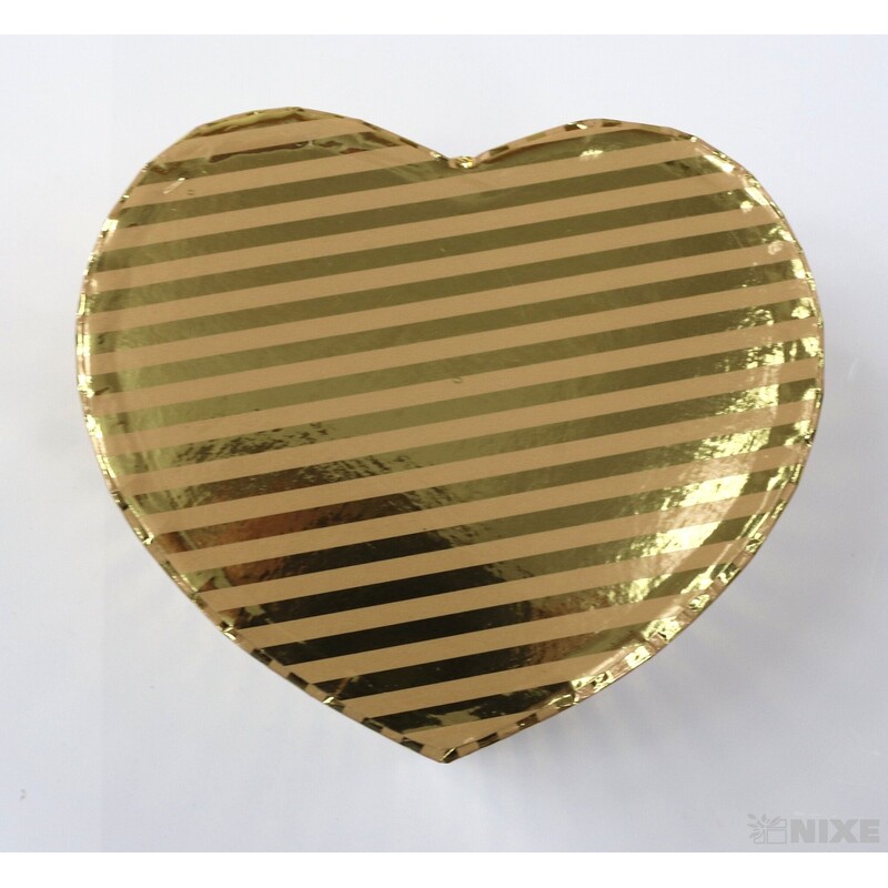 KRABICE SRDCE 13x7cm 11x6 10x5*ZLATÁ