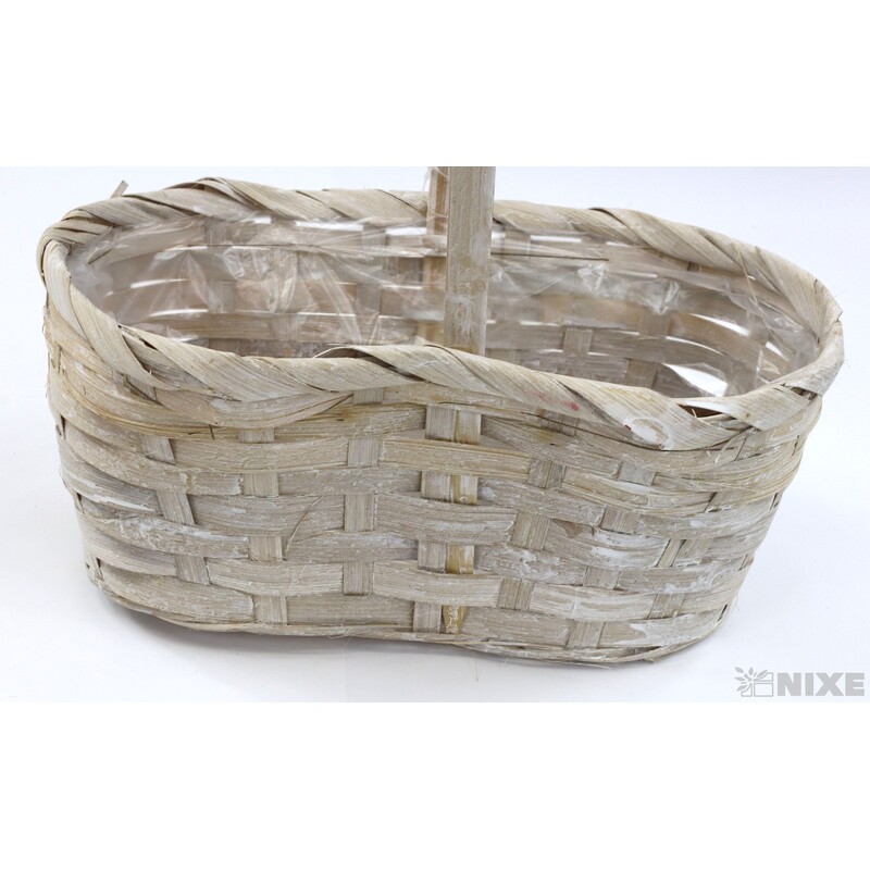 KOŠ RATTAN 23x10x34cm*BÍLÁ