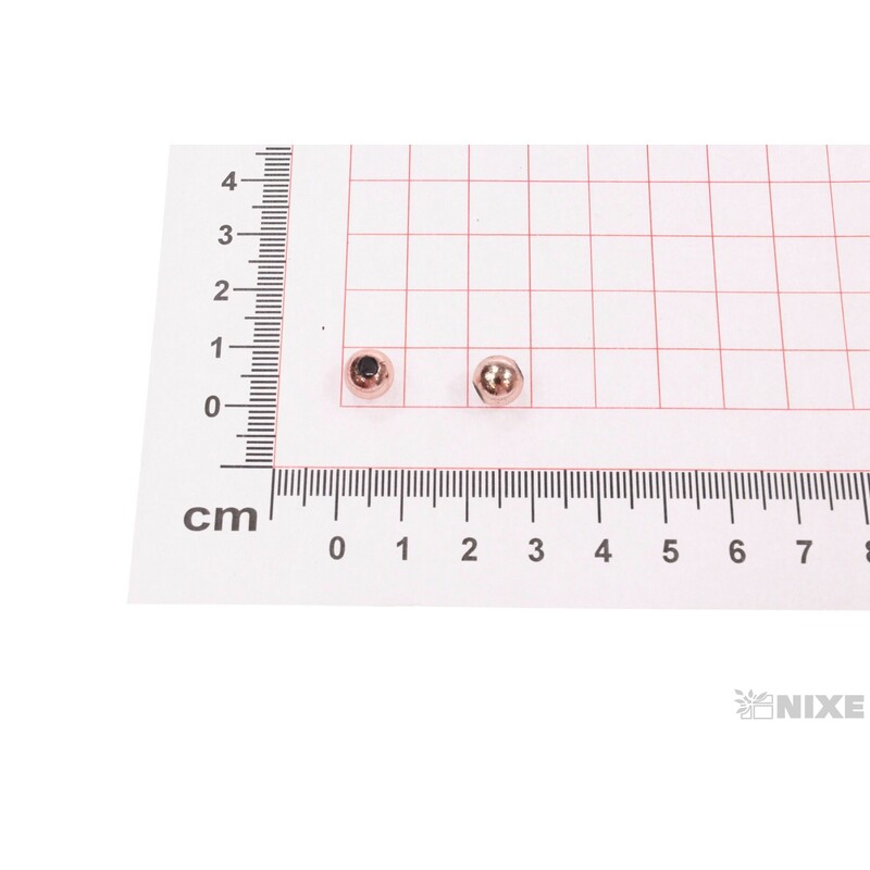 KORÁLKY 8mm cca 208ks METAL*MĚDENÁ